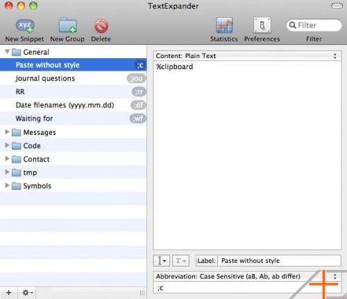 textexpander snippet library